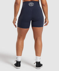 Legacy Logo Tight Shorts - Heavy Blue