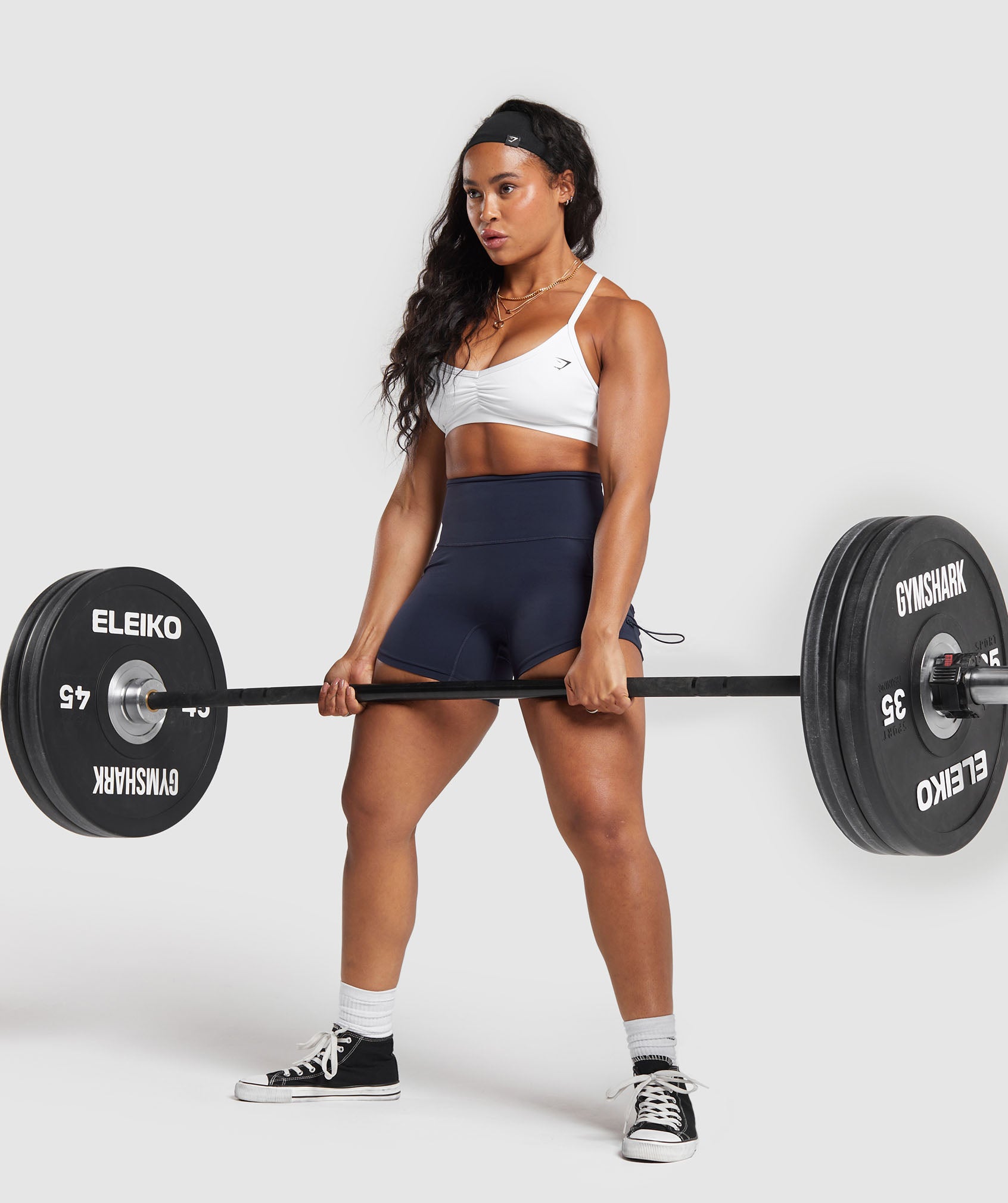 Legacy Logo Tight Shorts - Heavy Blue