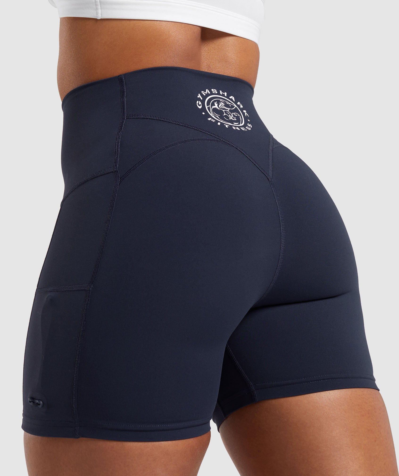 Legacy Logo Tight Shorts - Heavy Blue
