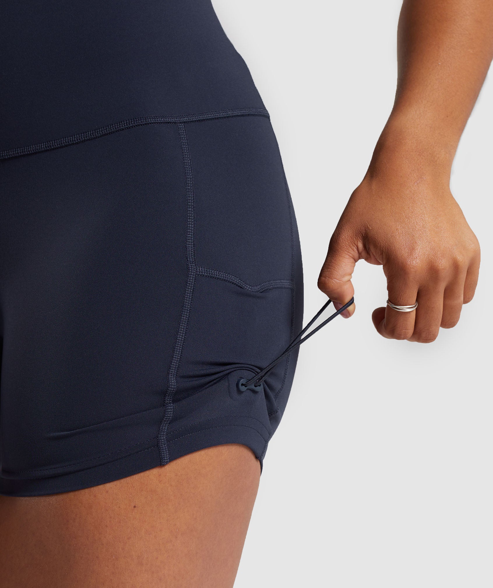Legacy Logo Tight Shorts - Heavy Blue