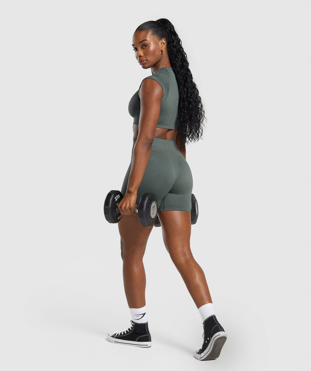 Adapt Fleck Seamless Shorts - Slate Teal/Cargo Teal