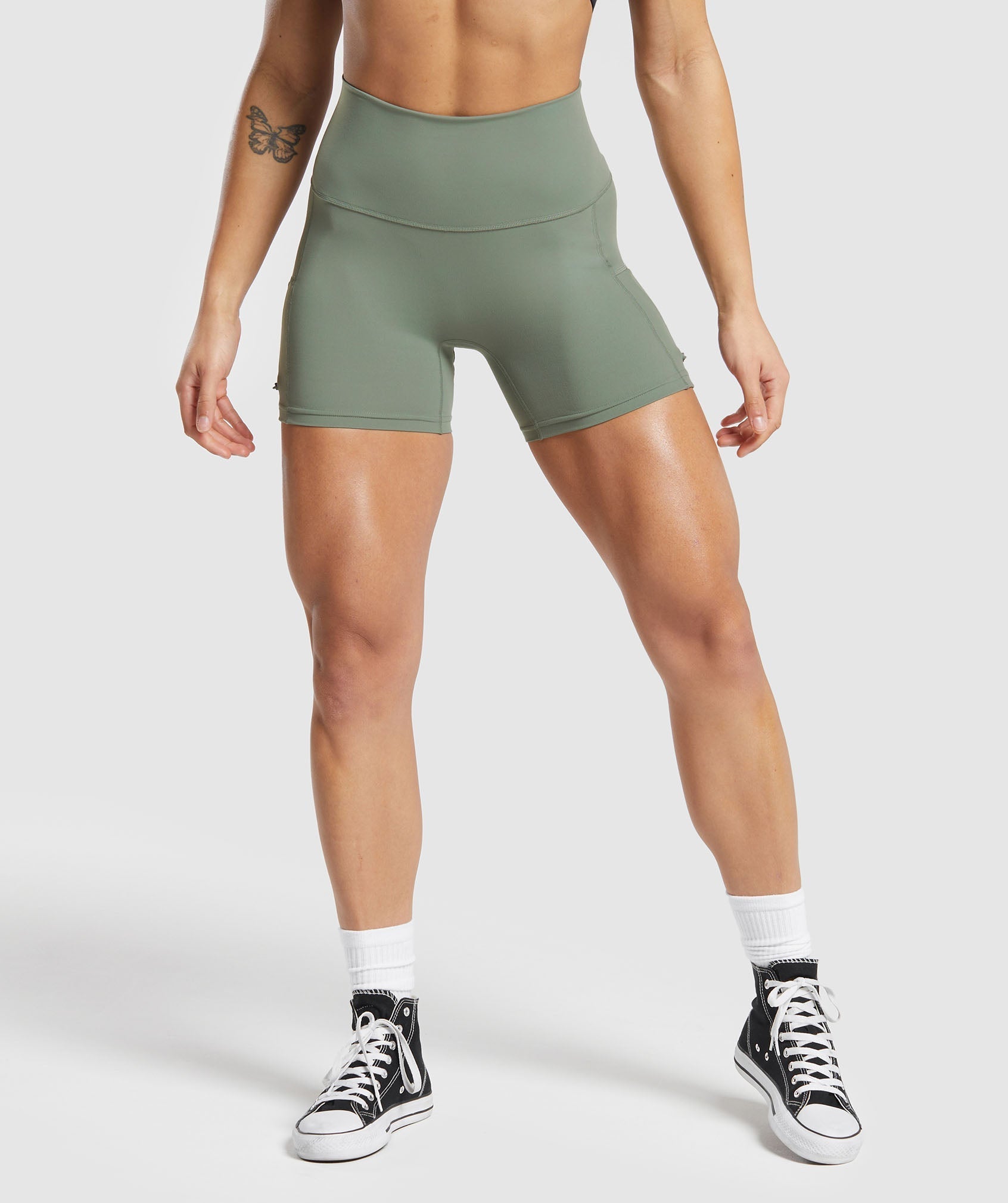 Legacy Logo Tight Shorts - Unit Green