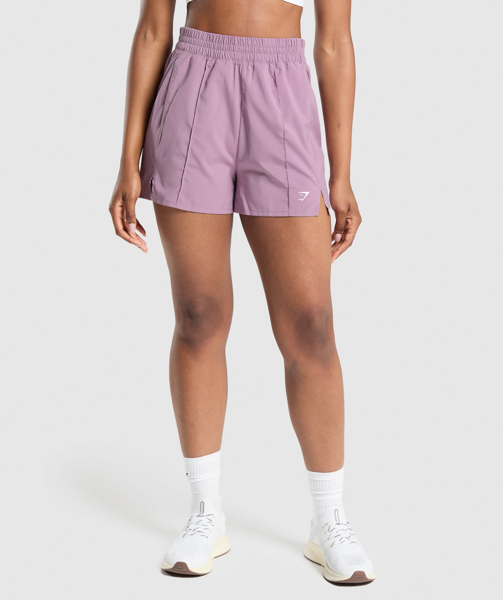 Pintuck Shorts - Soft Purple