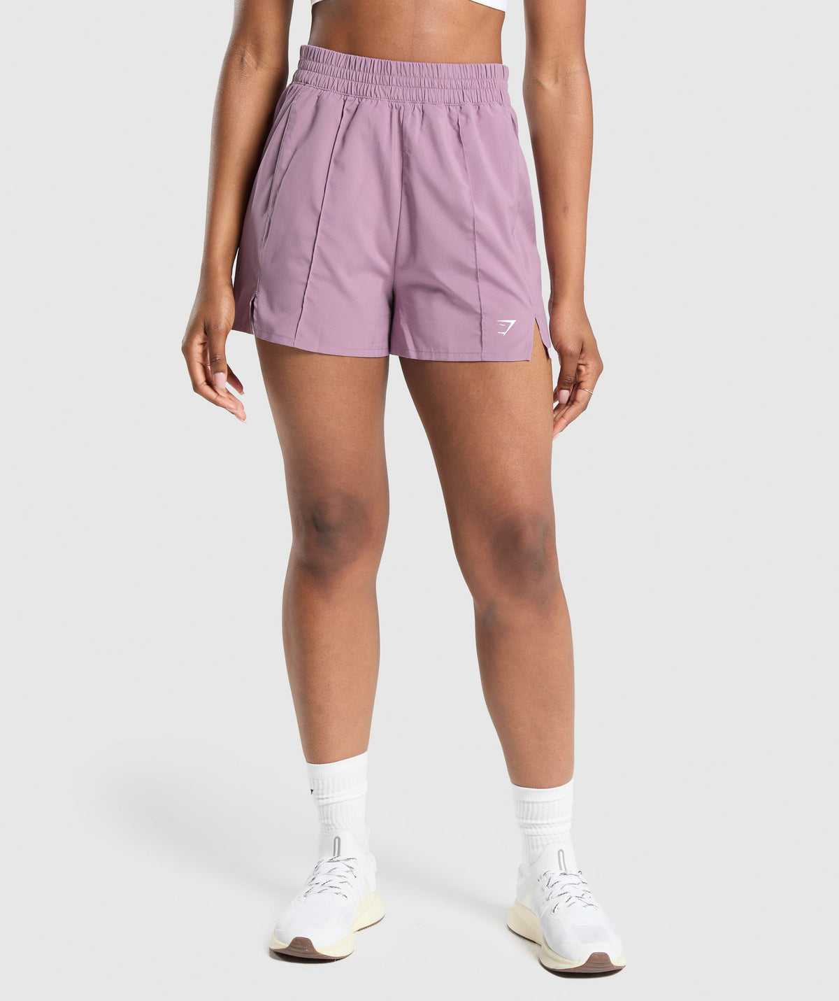 Pintuck Shorts - Soft Purple