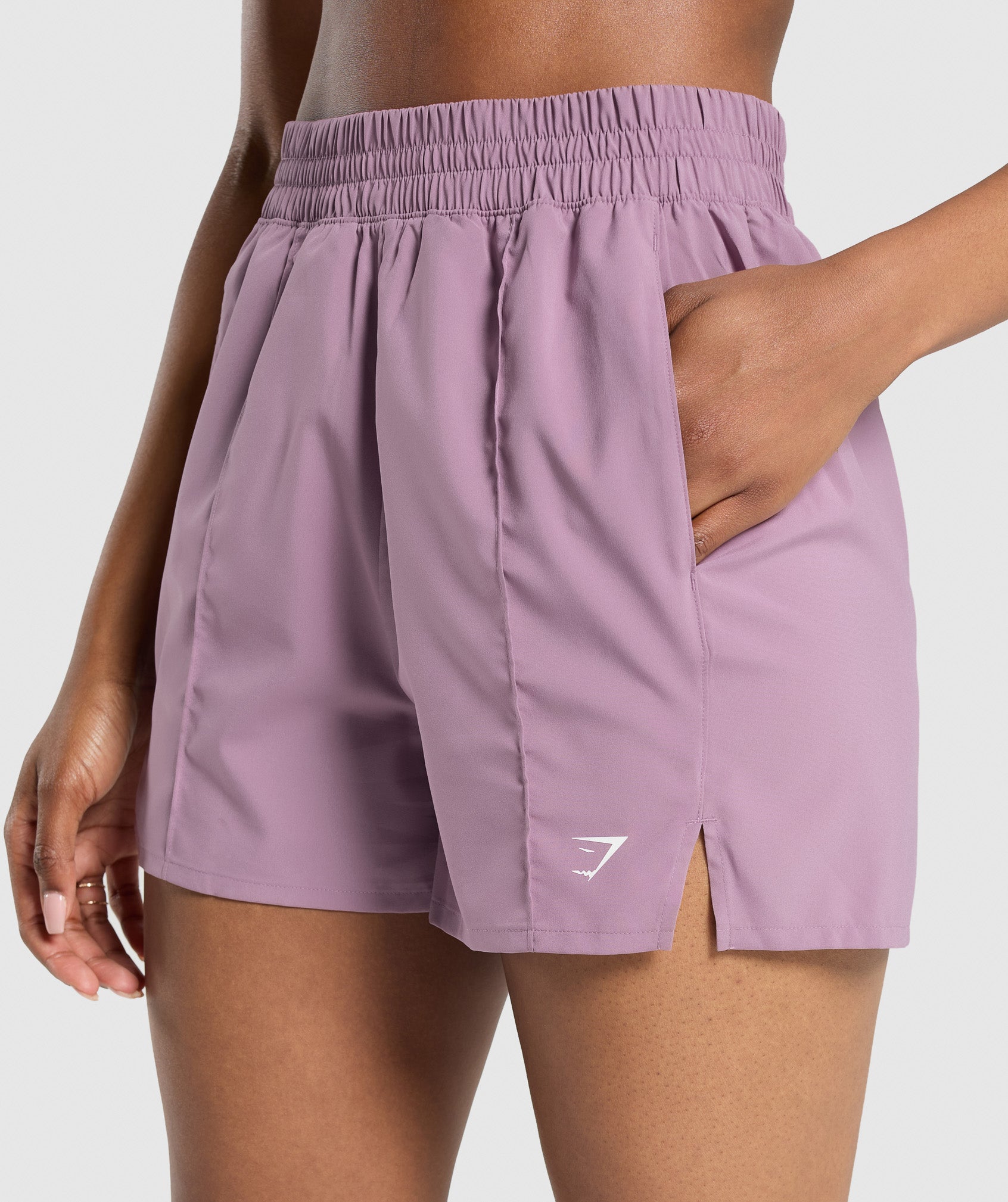 Pintuck Shorts - Soft Purple