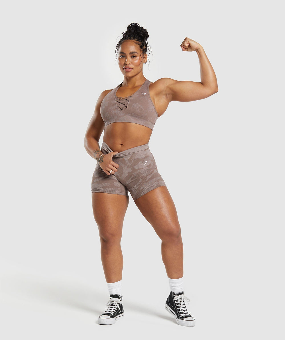 Adapt Camo Seamless Shorts - Mocha Mauve/Stone Pink