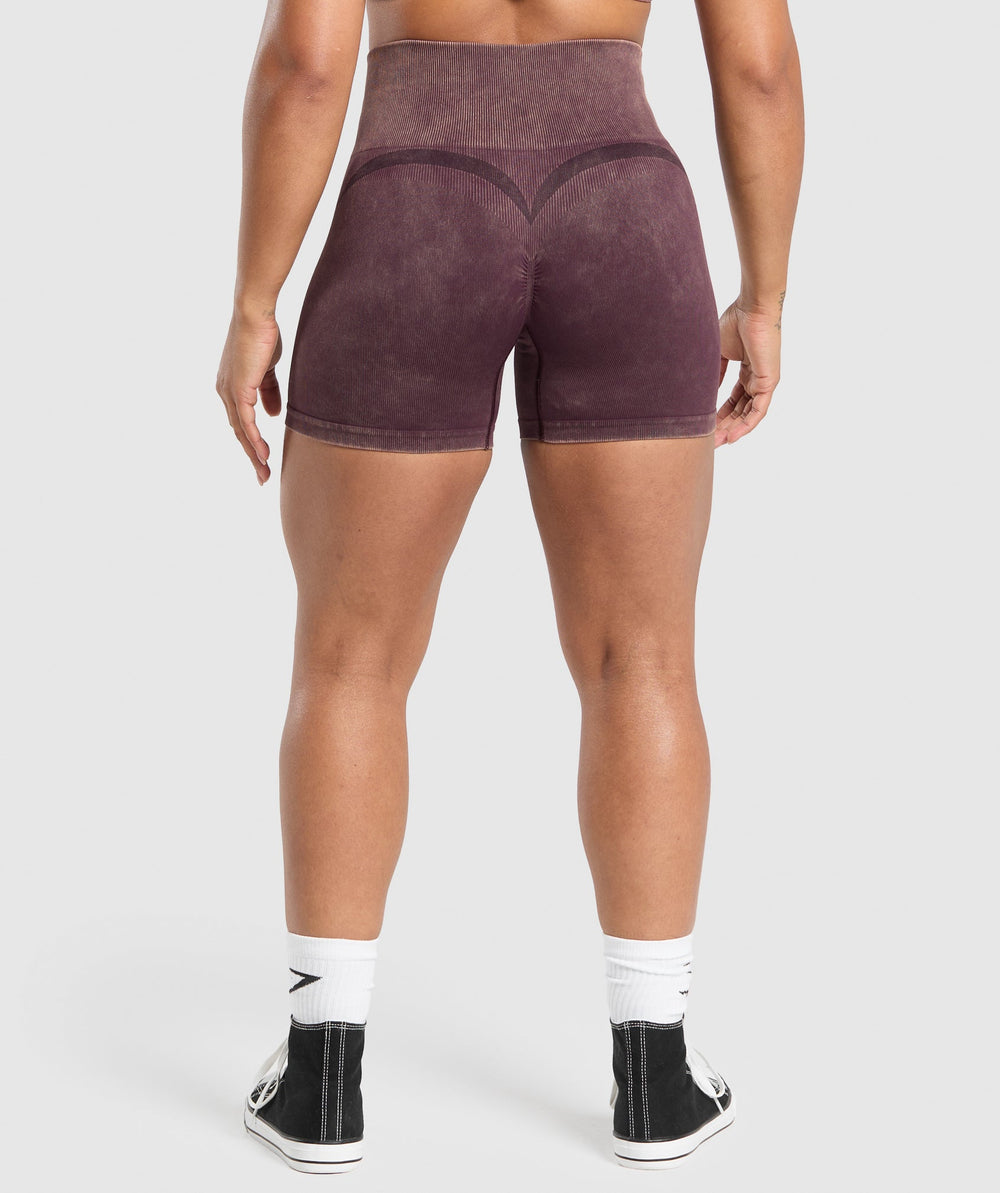 Gains Seamless Washed Shorts - Depth Purple