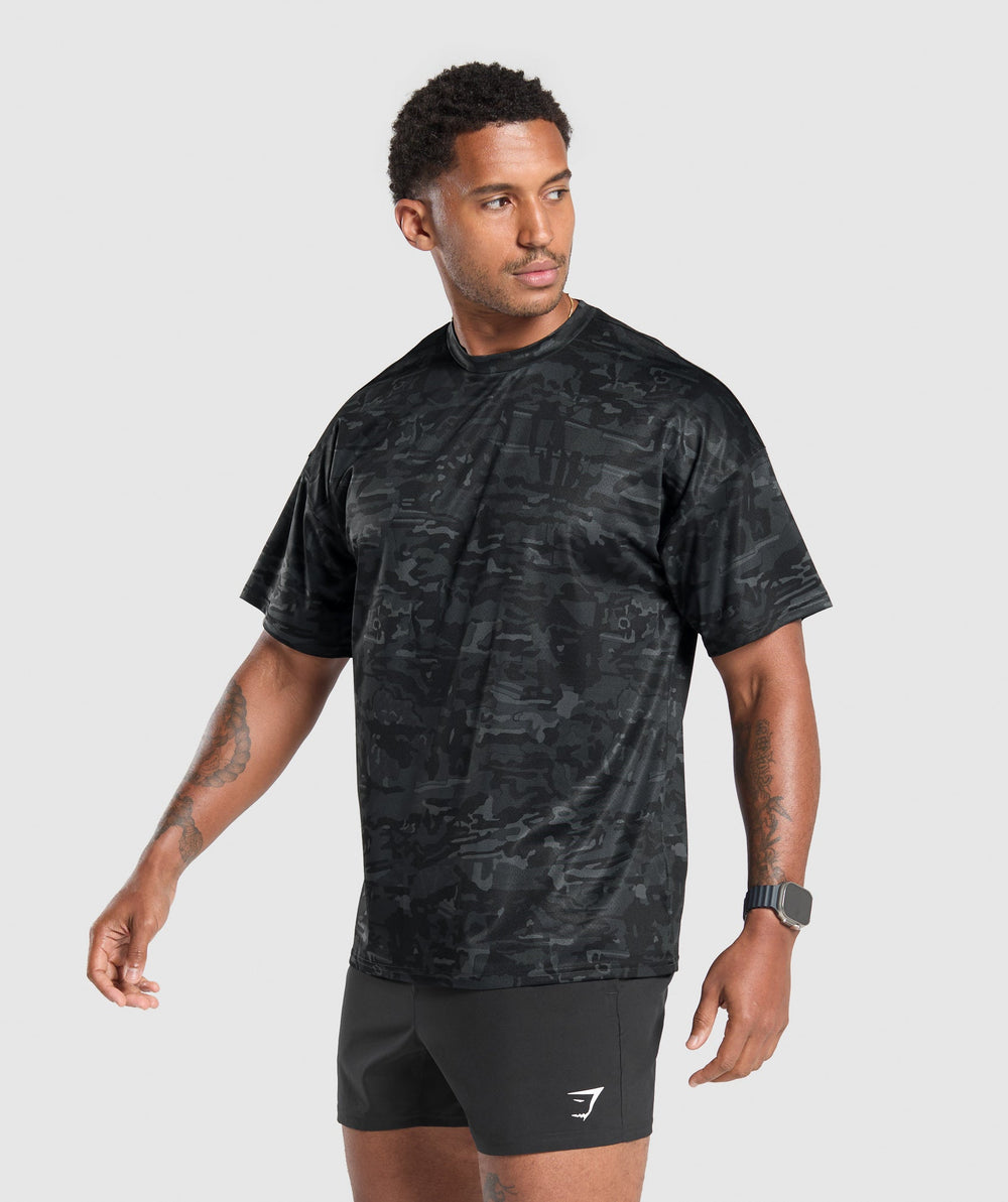 Oversized Performance T-Shirt - Obsidian Black