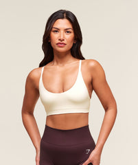Everyday Seamless Racerback Sports Bra - Soft White