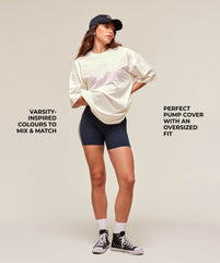 Varsity Graphic Oversized T-shirt - Soft White