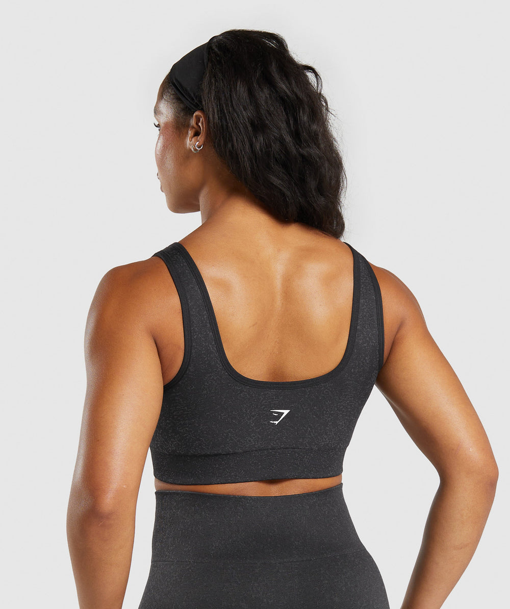 Adapt Fleck Sports Bra - Black/Smokey Grey