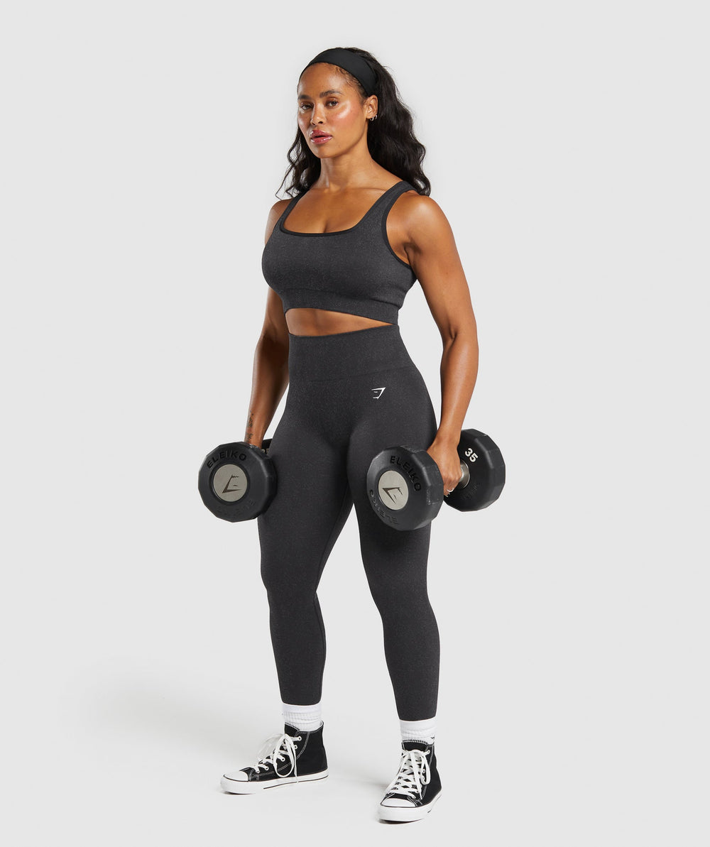 Adapt Fleck Sports Bra - Black/Smokey Grey