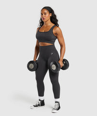 Adapt Fleck Sports Bra - Black/Smokey Grey