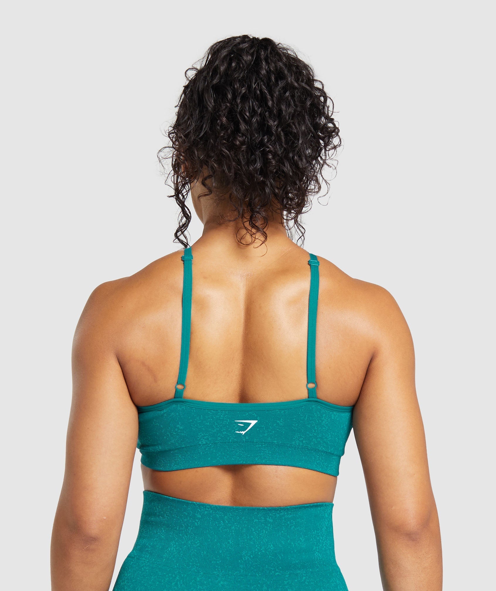 Adapt Fleck Seamless Halterneck Bralette - Ocean Teal/Artificial Teal