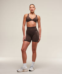 Adapt X Whitney Animal Seamless Twist Front Bra - Archive Brown/Soft Brown