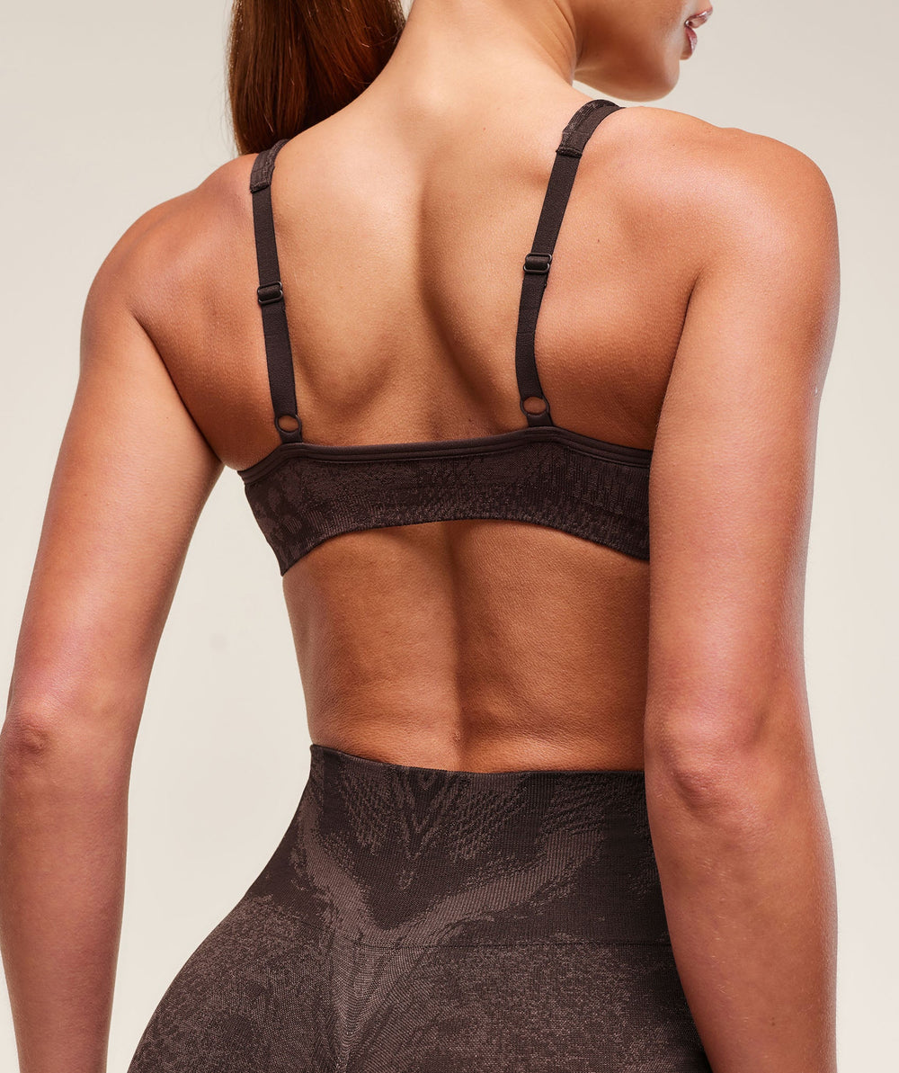 Adapt X Whitney Animal Seamless Twist Front Bra - Archive Brown/Soft Brown