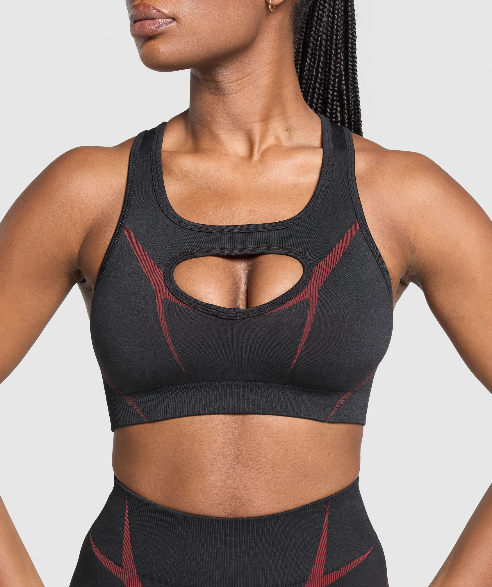 Apex Lift Sports Bra - Black/Reps Red