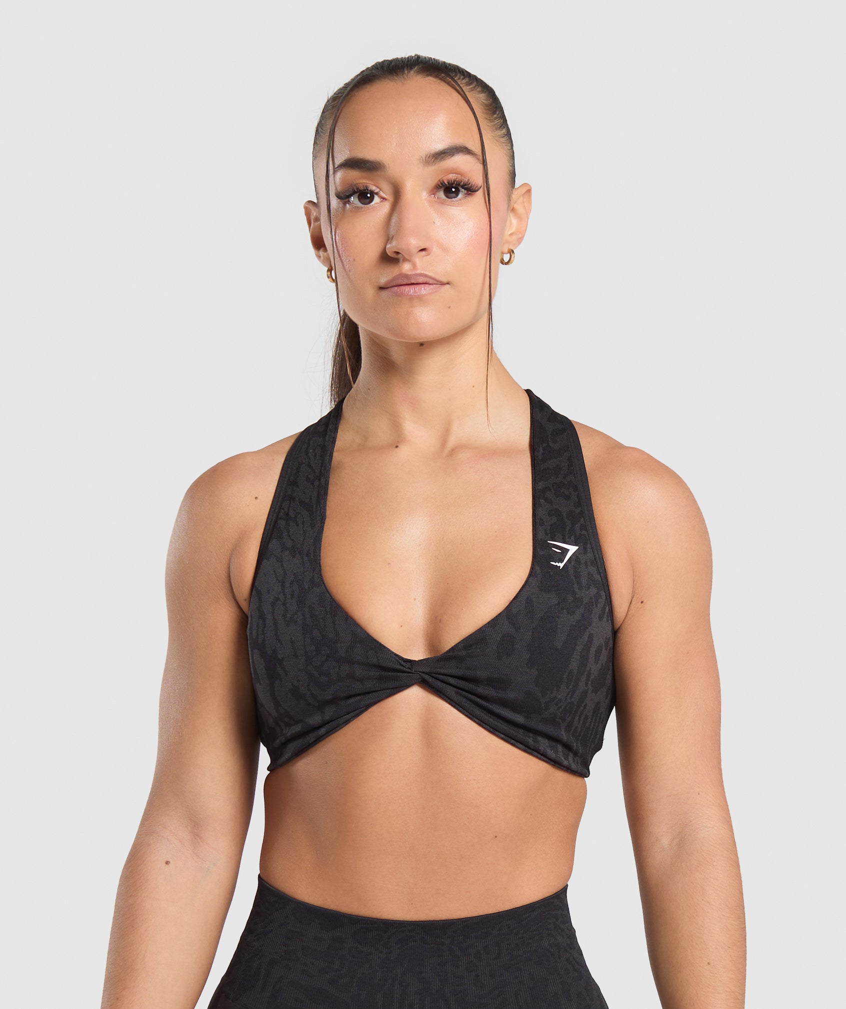 Adapt Safari Seamless Bralette - Black/Asphalt Grey
