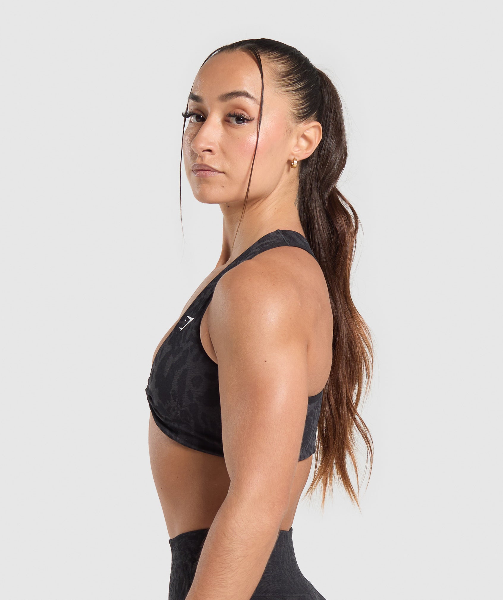 Adapt Safari Seamless Bralette - Black/Asphalt Grey