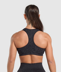 Adapt Safari Seamless Bralette - Black/Asphalt Grey