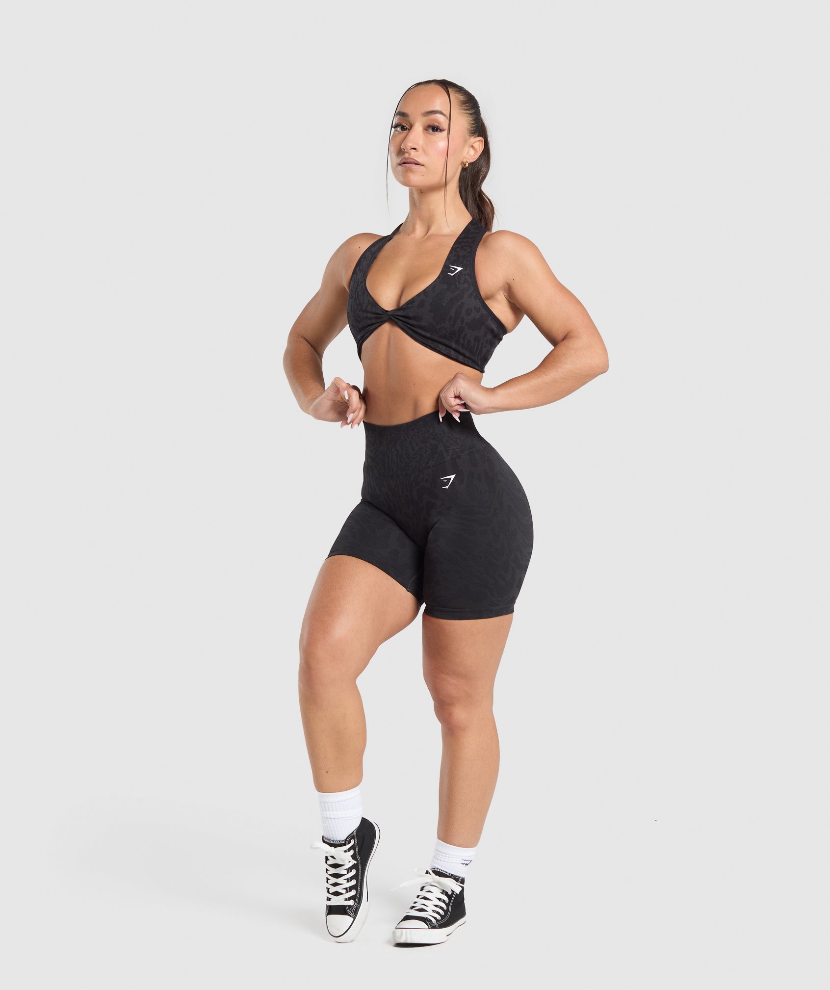 Adapt Safari Seamless Bralette - Black/Asphalt Grey
