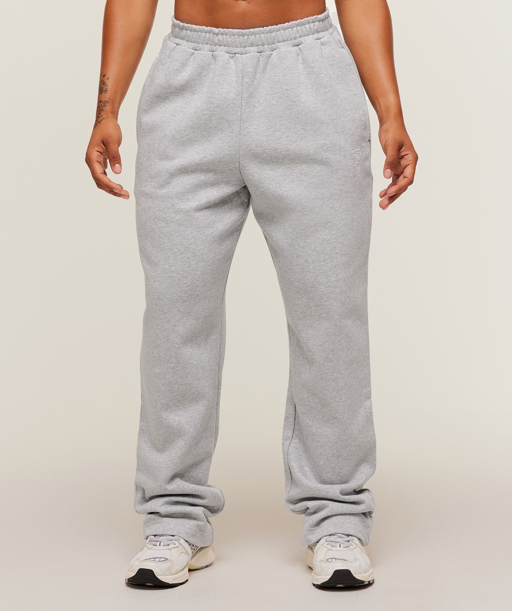 Training Fleece Straight Leg Short Pant - Light Grey Core Marl