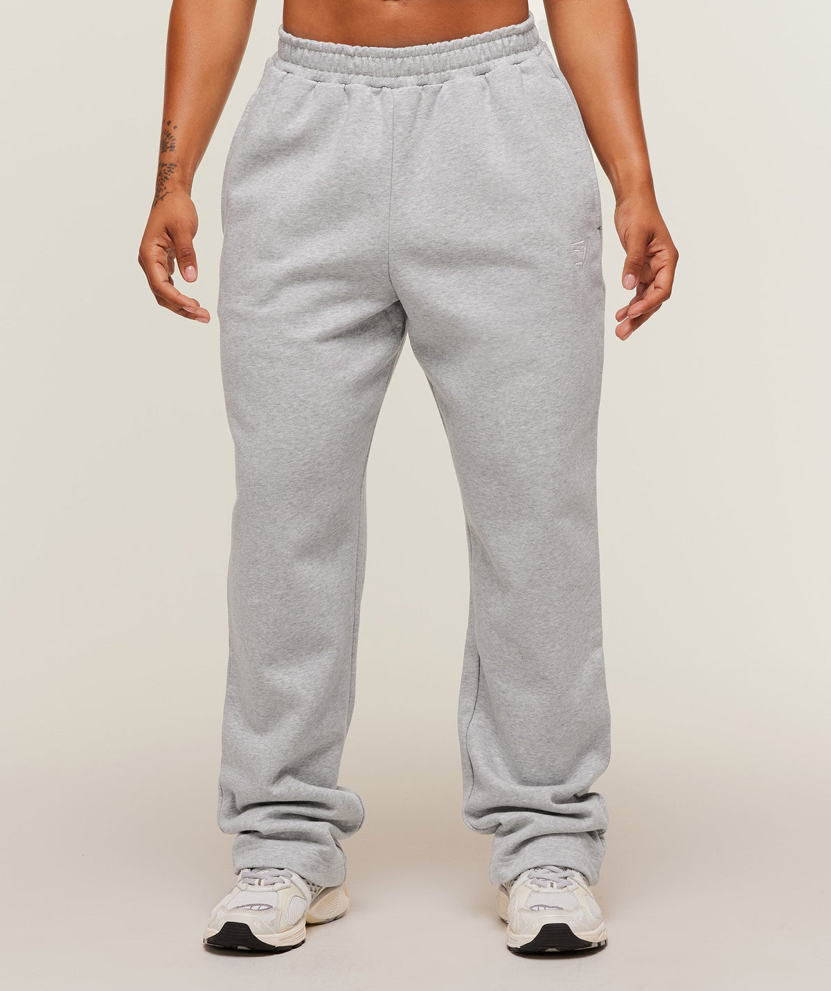Training Fleece Straight Leg Short Pant - Light Grey Core Marl