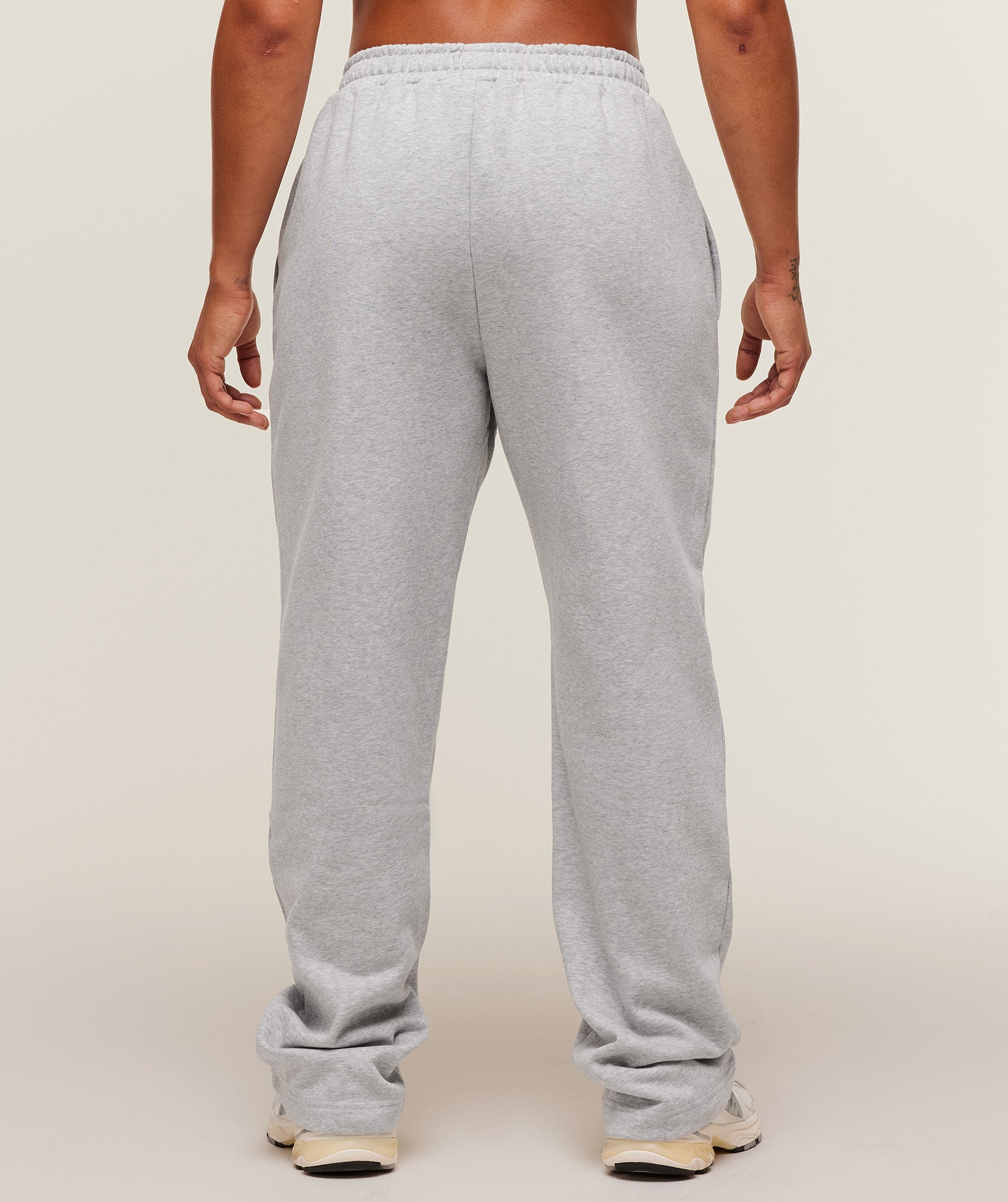 Training Fleece Straight Leg Short Pant - Light Grey Core Marl