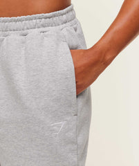 Training Fleece Straight Leg Short Pant - Light Grey Core Marl