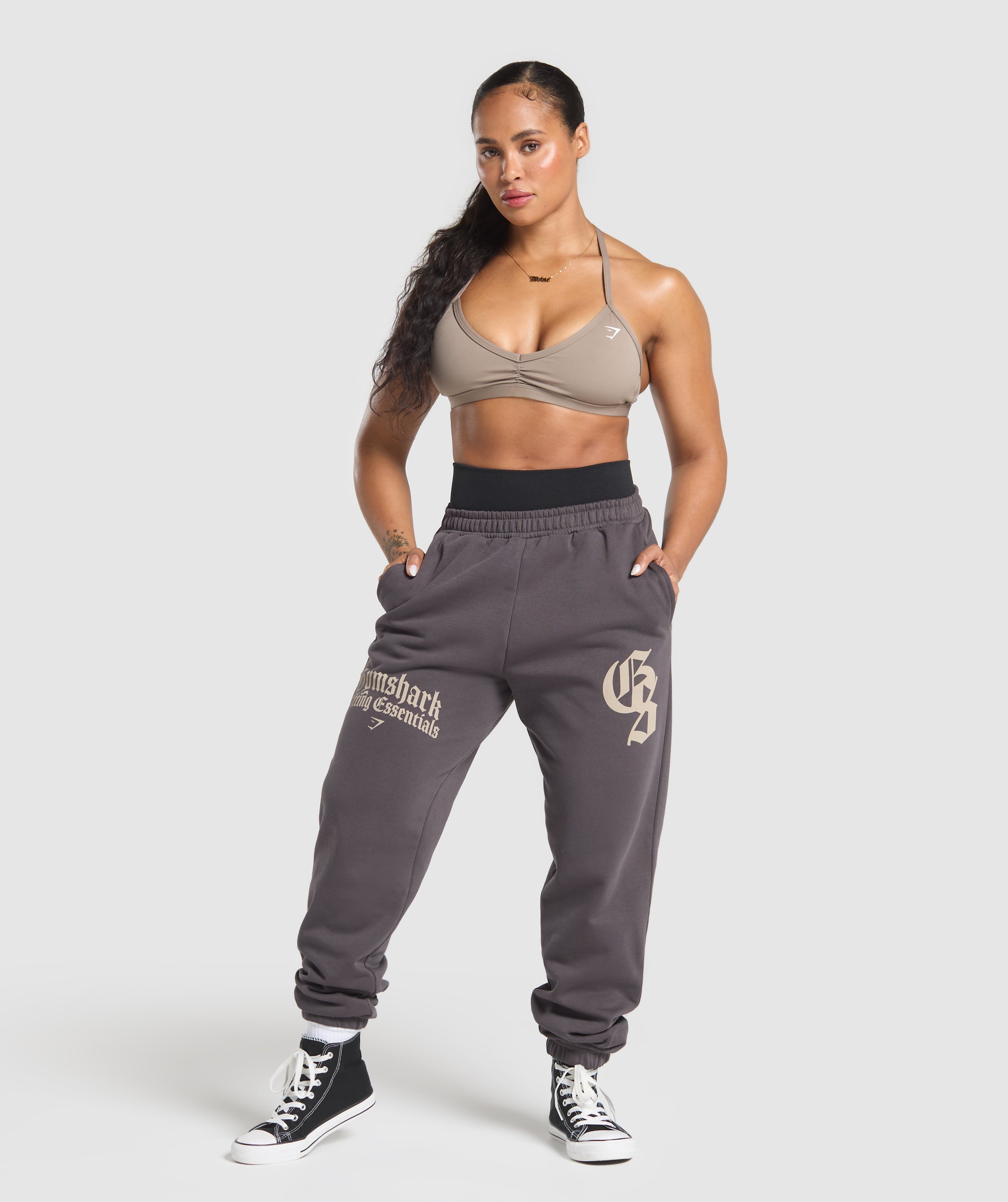 Lifting Essentials Oversized Joggers - Greyed Purple