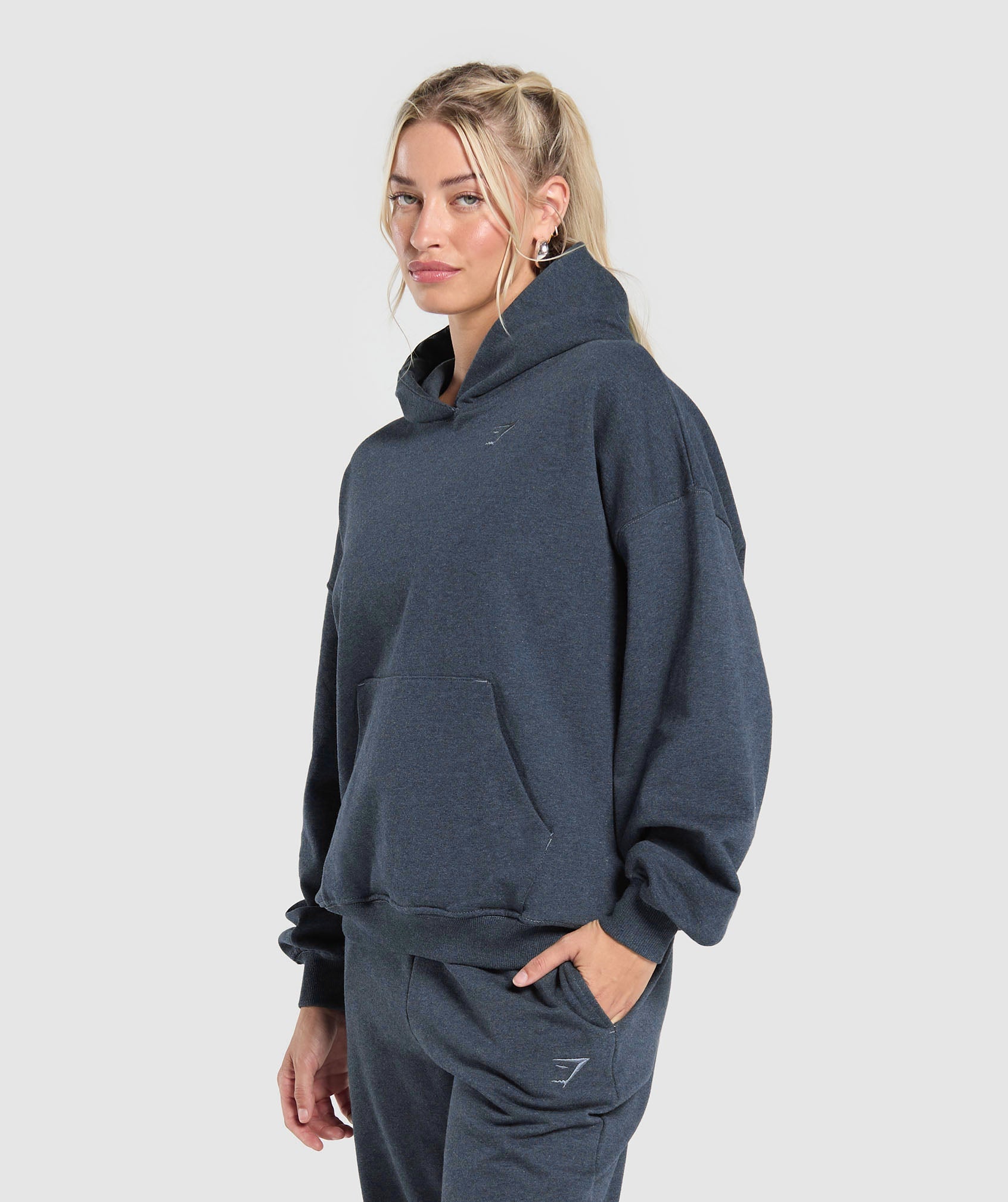 Rest Day Sweats Hoodie - Indigo Blue Marl