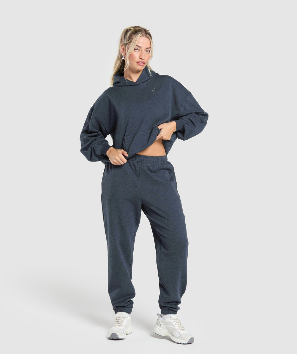 Rest Day Sweats Hoodie - Indigo Blue Marl