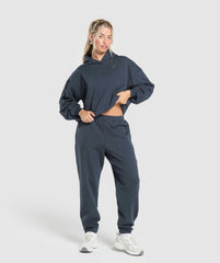 Rest Day Sweats Hoodie - Indigo Blue Marl