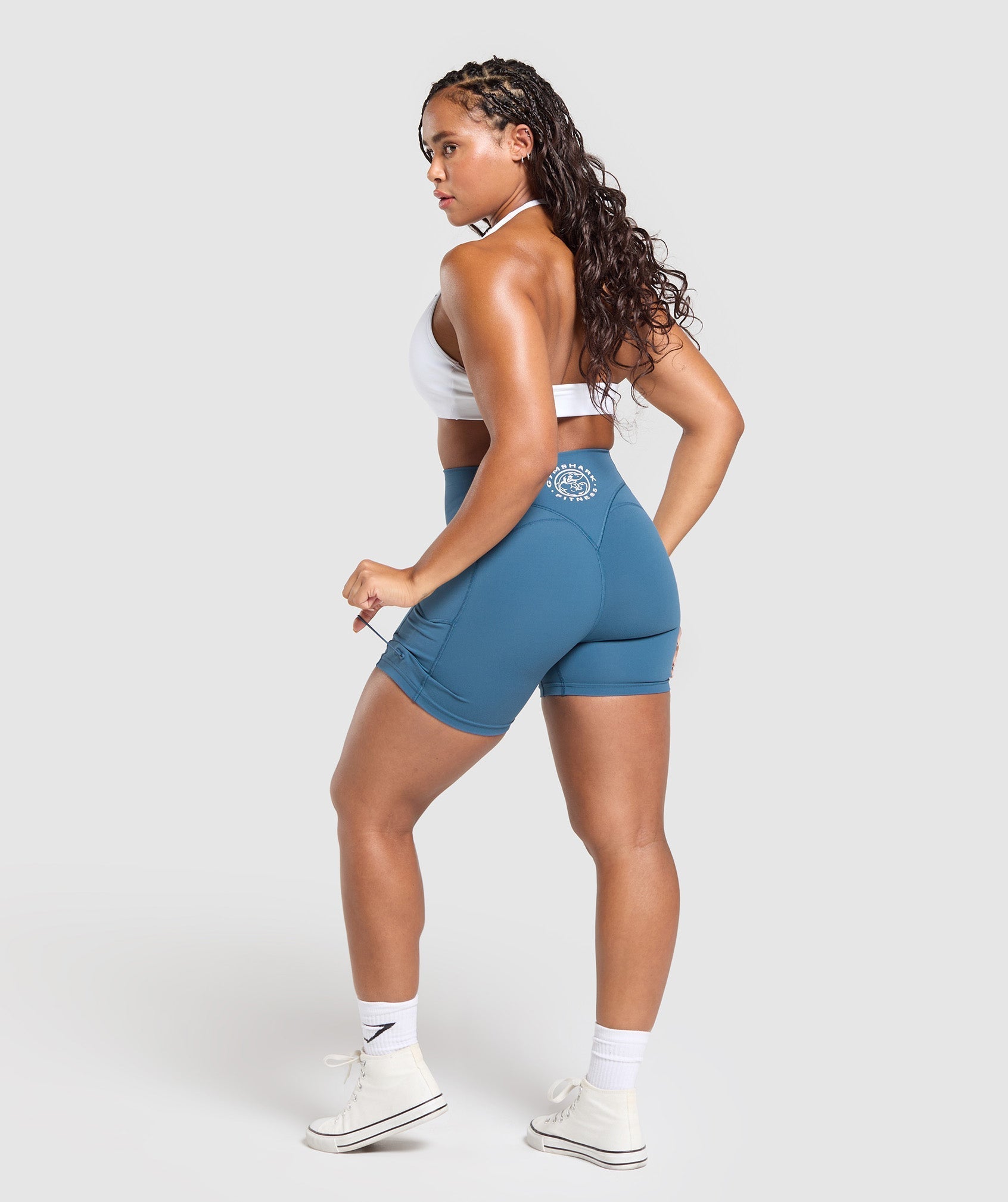 Legacy Logo Tight Shorts - Success Blue