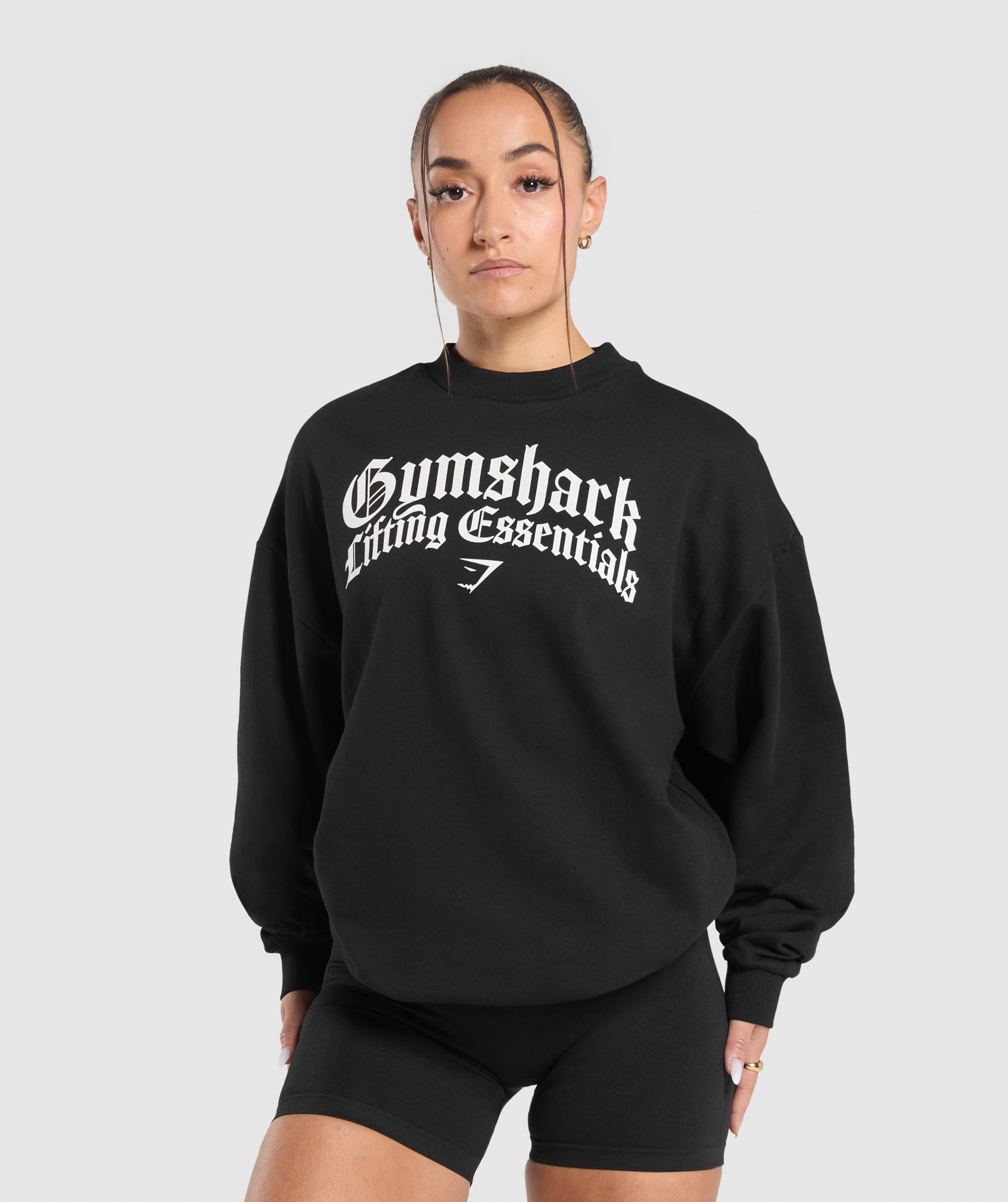 Lifting Essentials Oversized Sweatshirt - Black