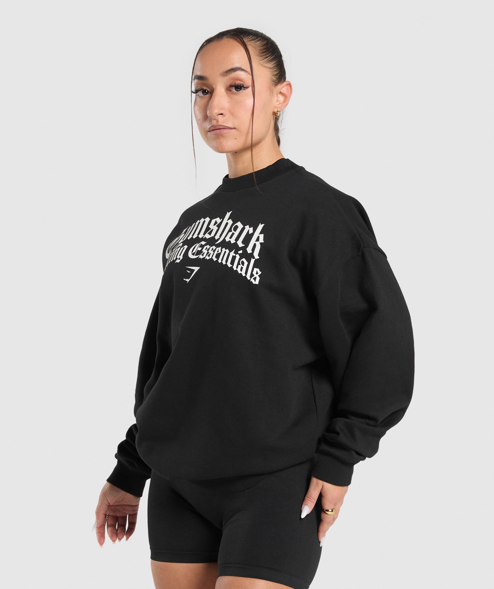 Lifting Essentials Oversized Sweatshirt - Black