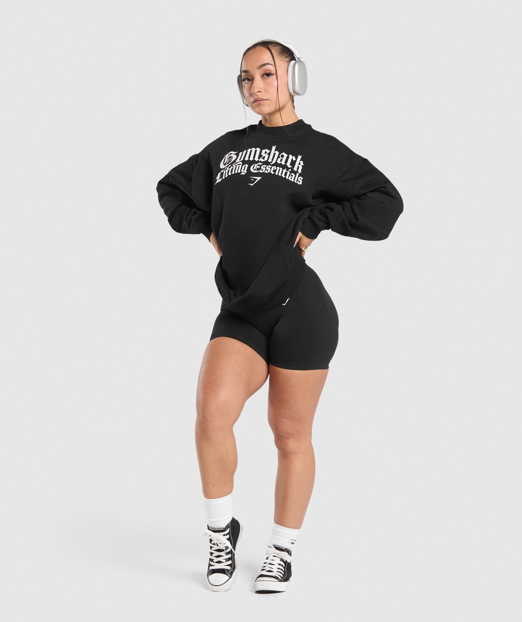 Lifting Essentials Oversized Sweatshirt - Black