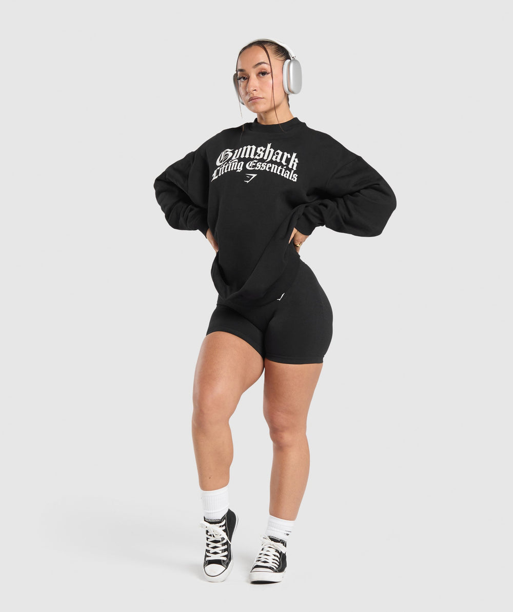 Lifting Essentials Oversized Sweatshirt - Black