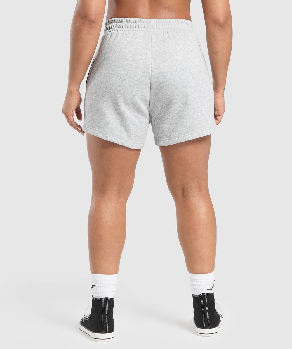Lifting Essentials Graphic Brushed 4' Shorts - Light Grey Core Marl