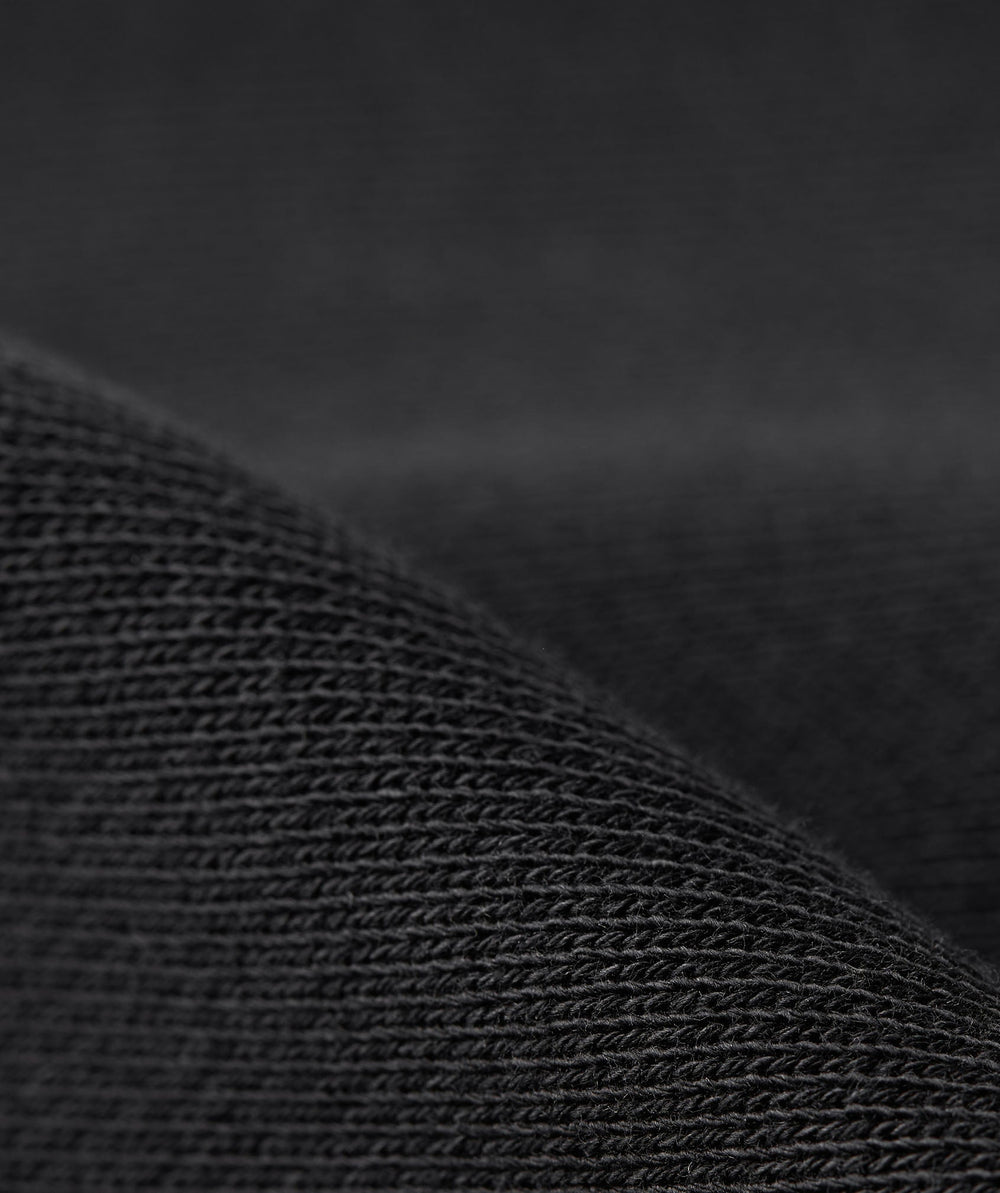 Embroidered Logo Oversized Hoodie - Black