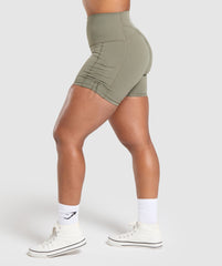 Legacy Logo Tight Shorts - Base Green