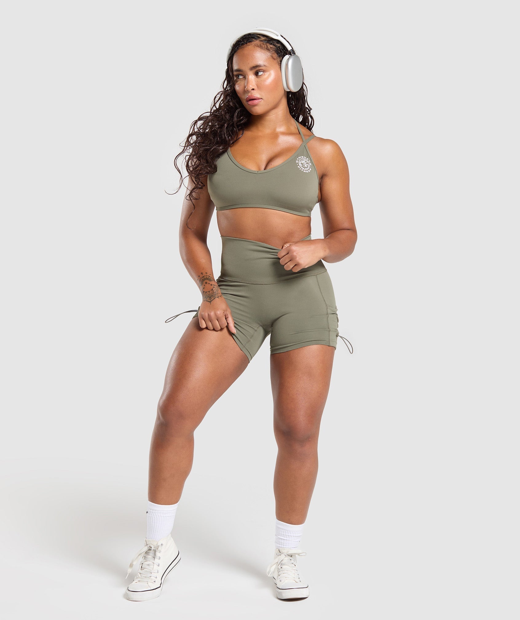 Legacy Logo Tight Shorts - Base Green
