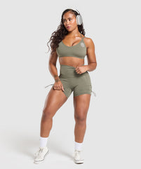 Legacy Logo Tight Shorts - Base Green