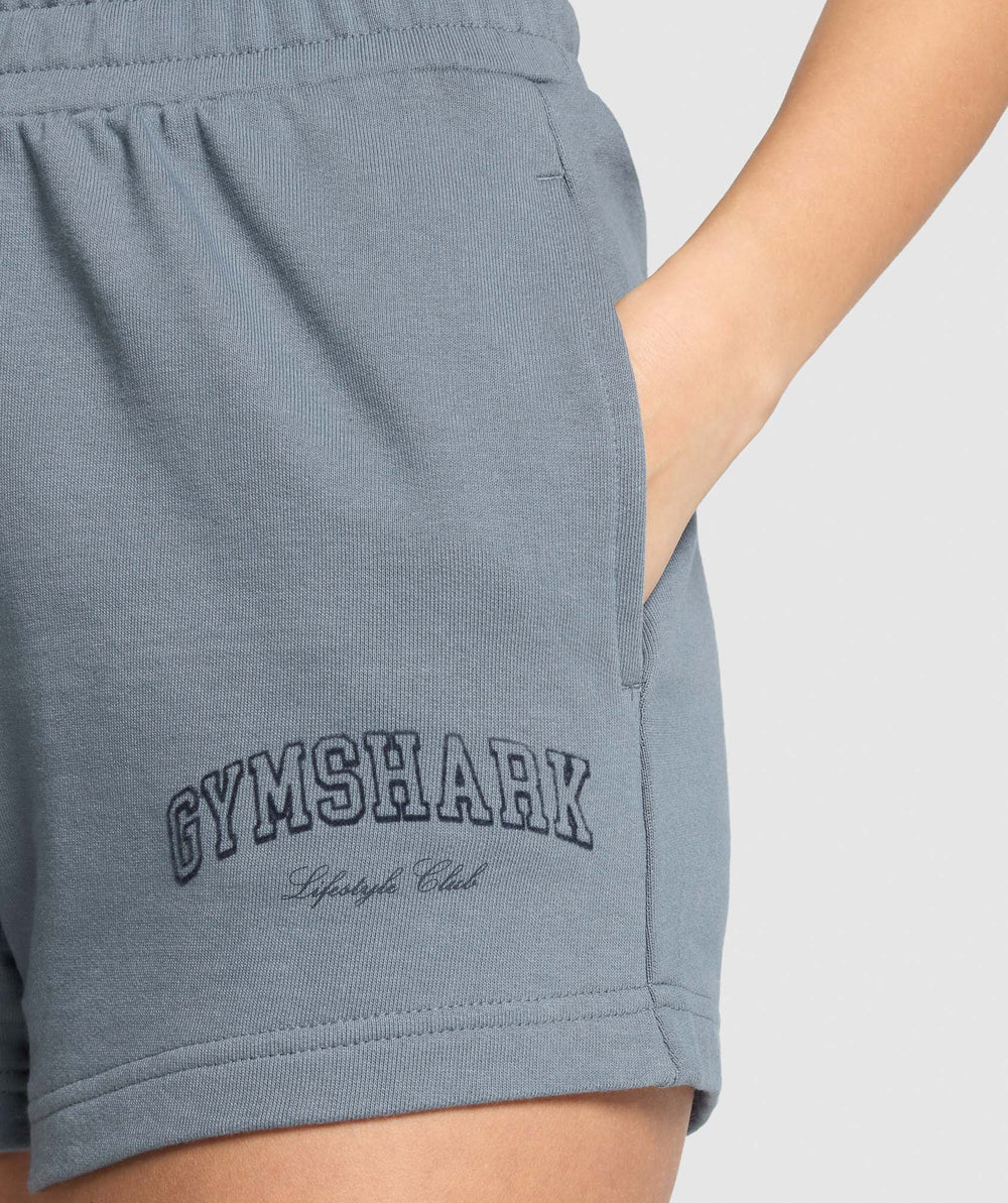 Campus Classics Graphic Sweat Shorts - Iron Blue