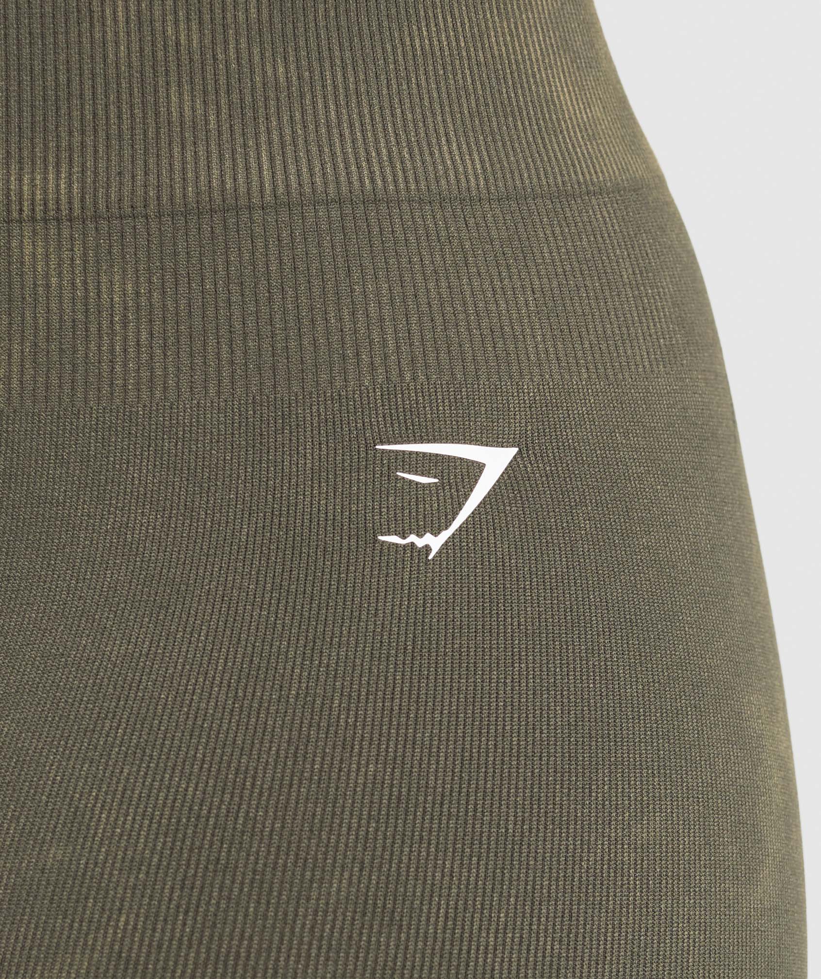 Gains Seamless Washed Shorts - Strength Green