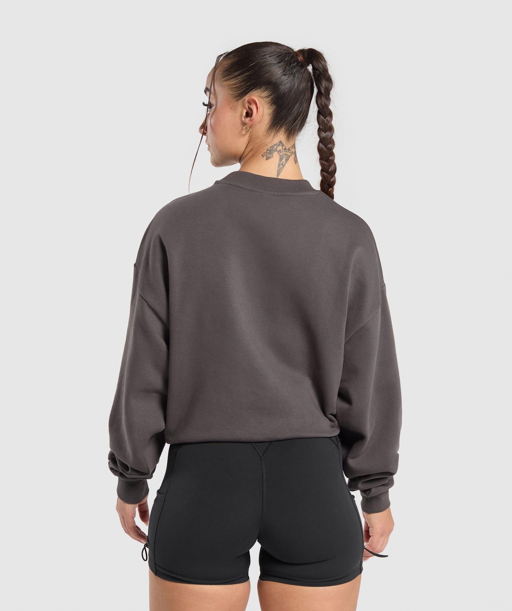 Lifting Essentials Oversized Sweatshirt - Greyed Purple