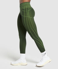 Apex Seamless Leggings - Trail Green/Energy Gelato Green