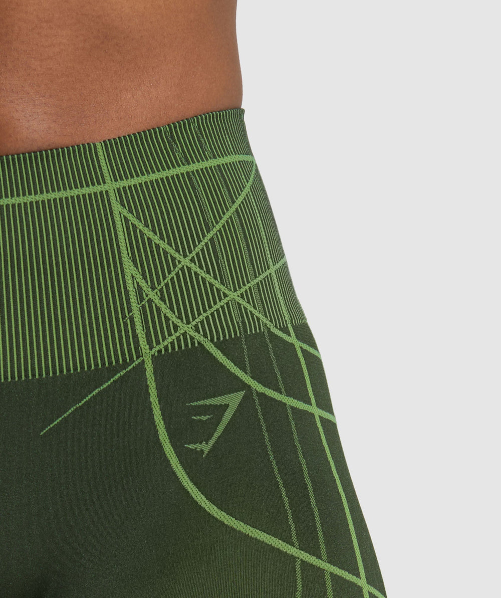 Apex Seamless Leggings - Trail Green/Energy Gelato Green
