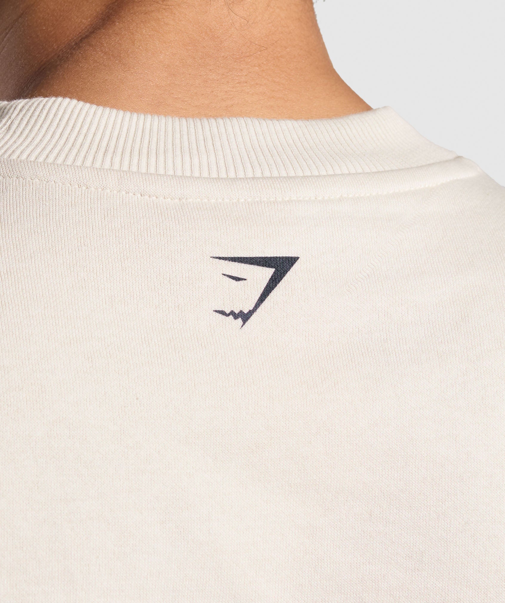 Lifting Essentials Graphic Brushed Oversized Sweatshirt - Oat White