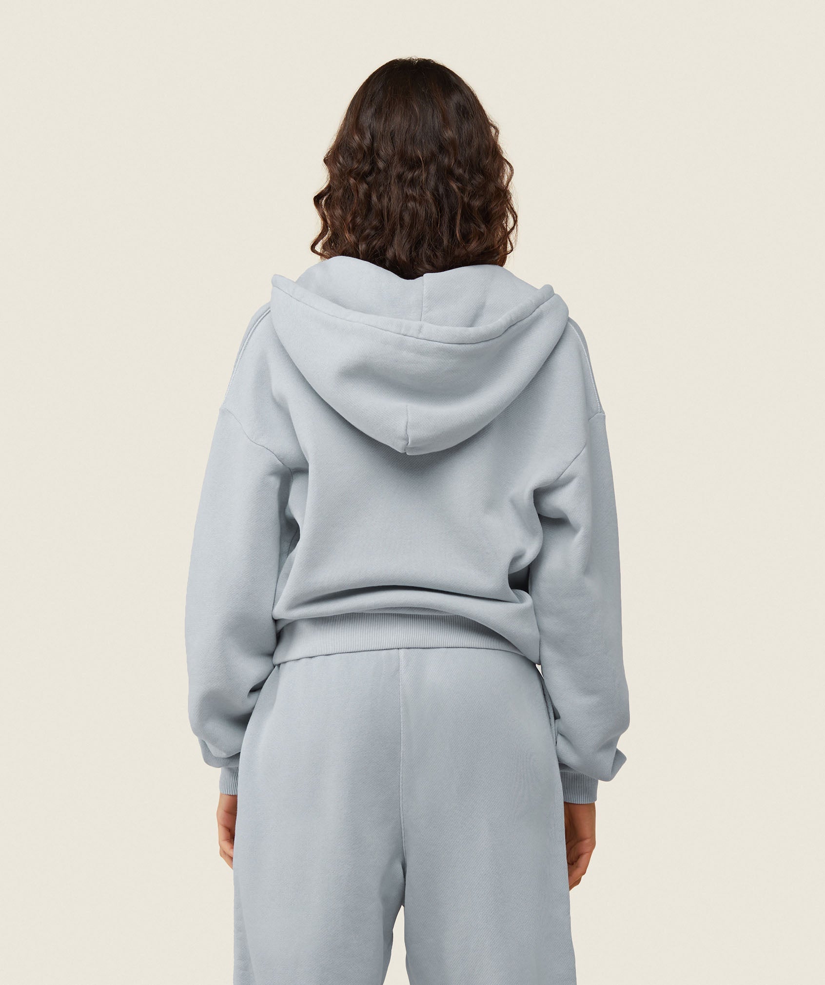 everywear Relaxed Zip Hoodie - Ice Grey